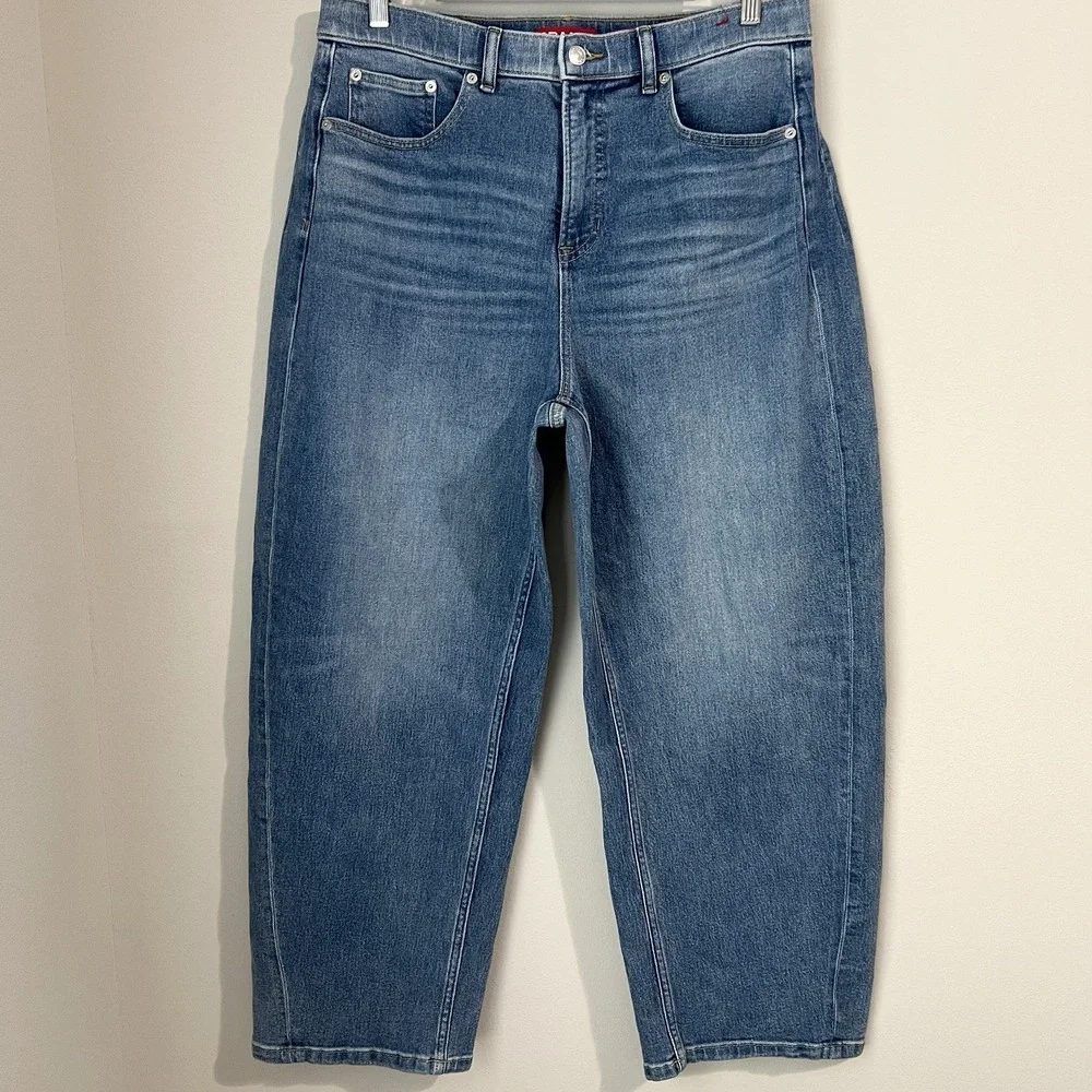 Spanx Spanxshape Authentic 360 Barrel Leg Jeans Women's XL R Medium Wash 21528R - Picture 3 of 11